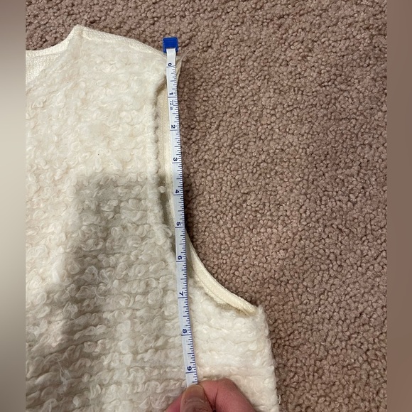 Women's ZARA BASIC Collection Retro long length poodle fur vest - Picture 8 of 9